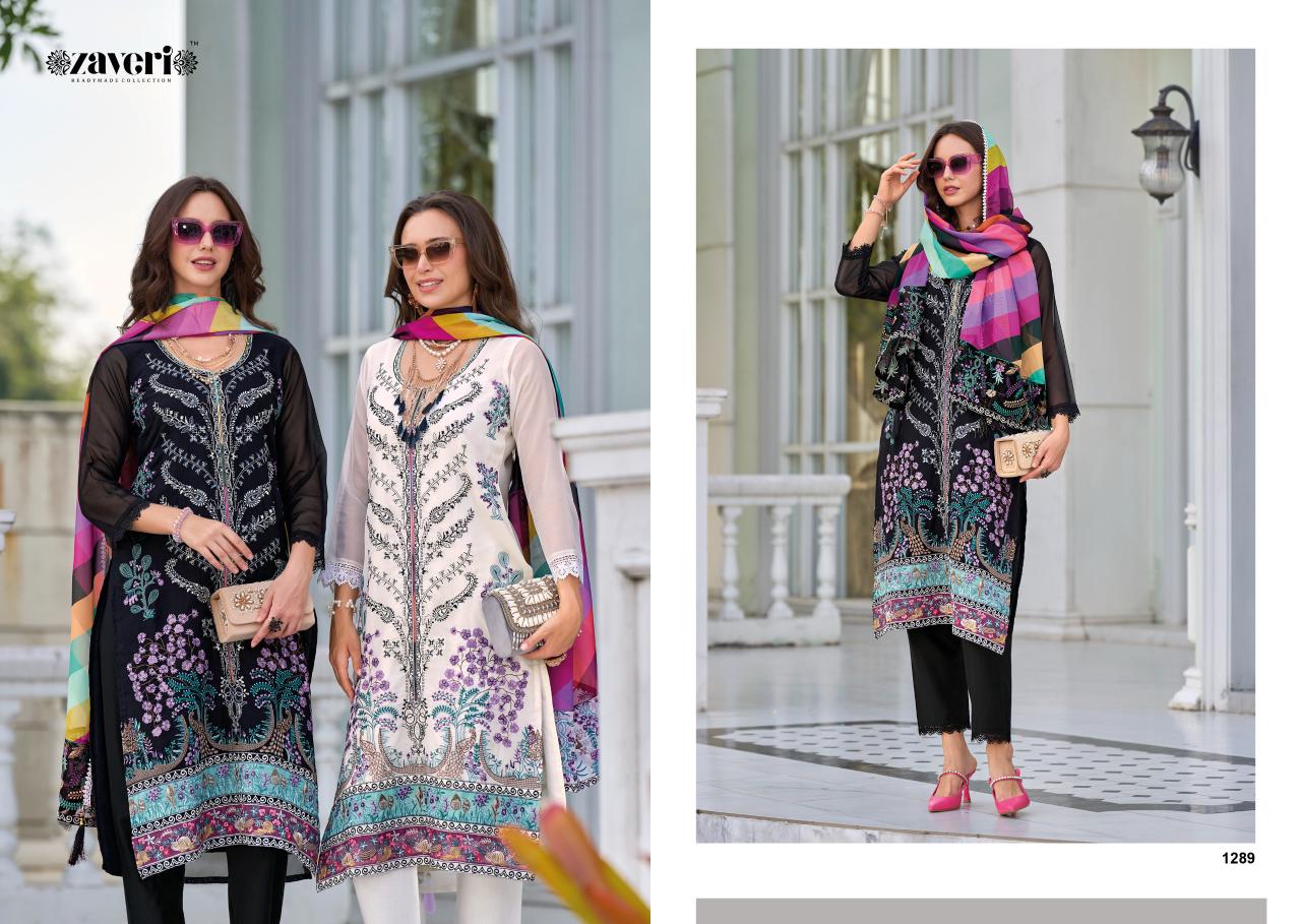 Black And White Filmi By Zaveri Heavy Designer Readymade Suits Wholesale Clothing Suppliers In India